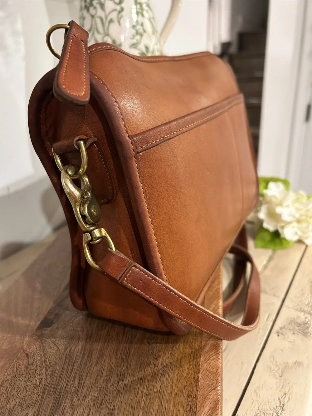 Coach Brown Leather Messenger Crossbody Bag
